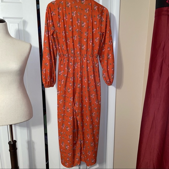 ASOS jumpsuit size 6 orange floral - Picture 6 of 11